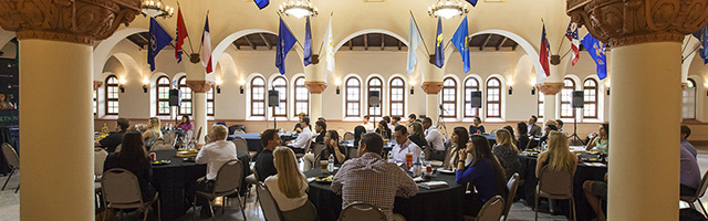 Students in Great Hall at Stetson University College of Law