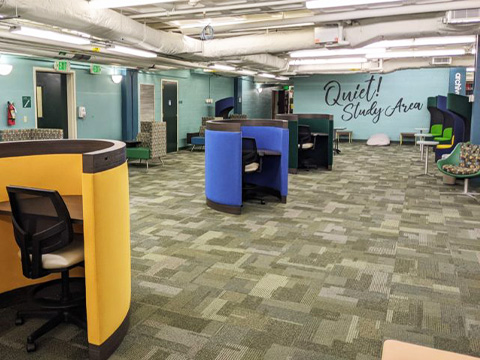 library basement study area