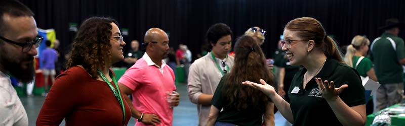 applicants exploring different opportunities in fair