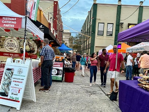 artisan alley during a farmer's market