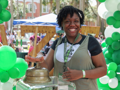 student at hatter saturday event