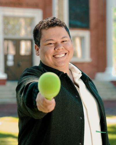 joseph ortiz holding microphone