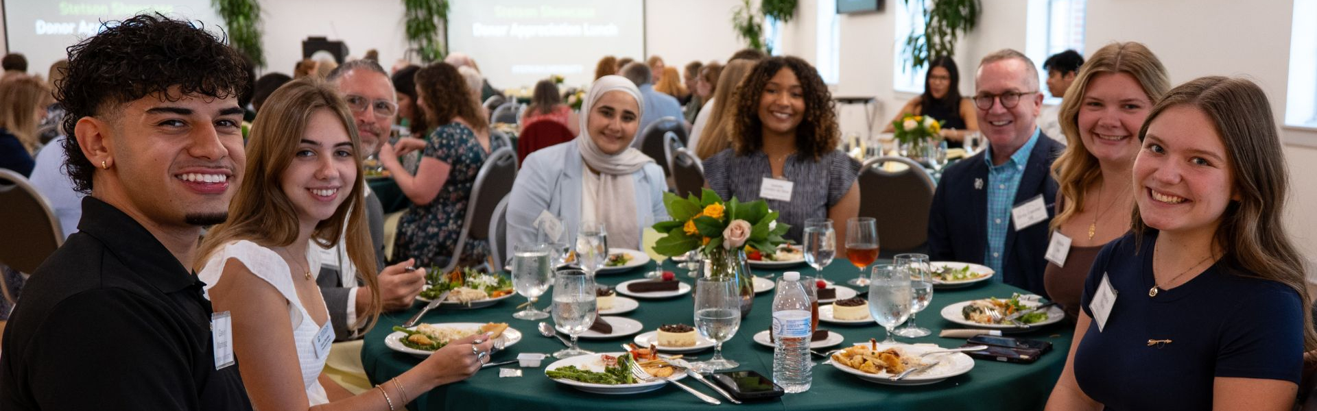 students and faculty during banquet