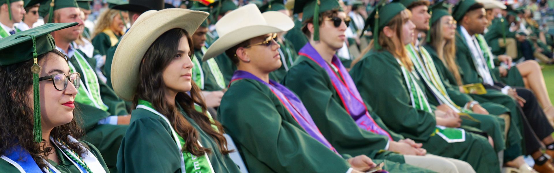 students during commencement