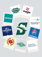 Collage images featuring employers