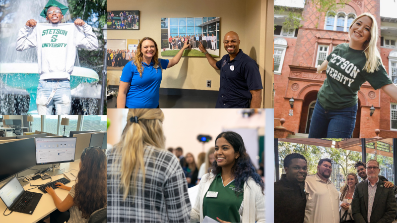 collage of students participating in internships