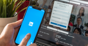 Interacting with LinkedIn phone app