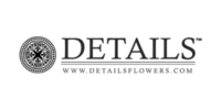 details flowers logo black and white