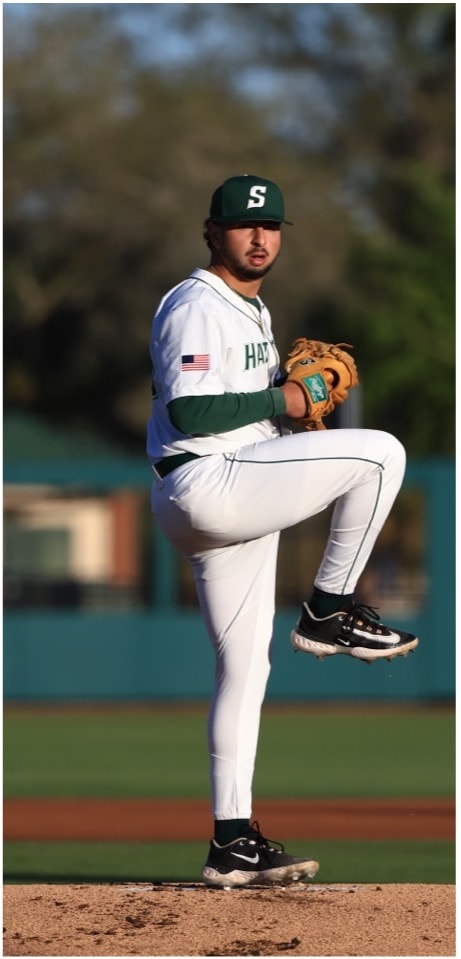 baseball player about to pitch