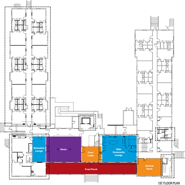 Floor Plans of Chaudoin Hall Floor 1
