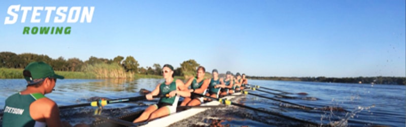 Men's Rowing team at lake