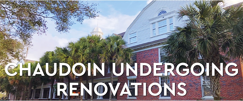 An image of Chaudoin Hall renovations