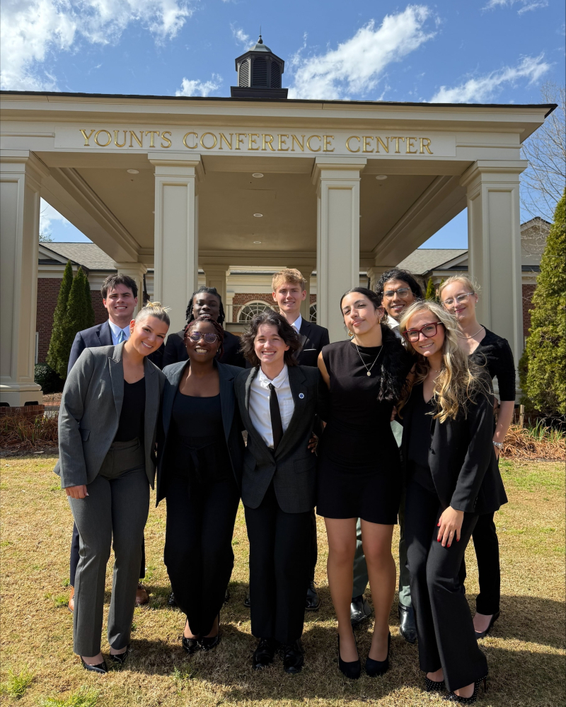Political Science students at the Younts Conference Center