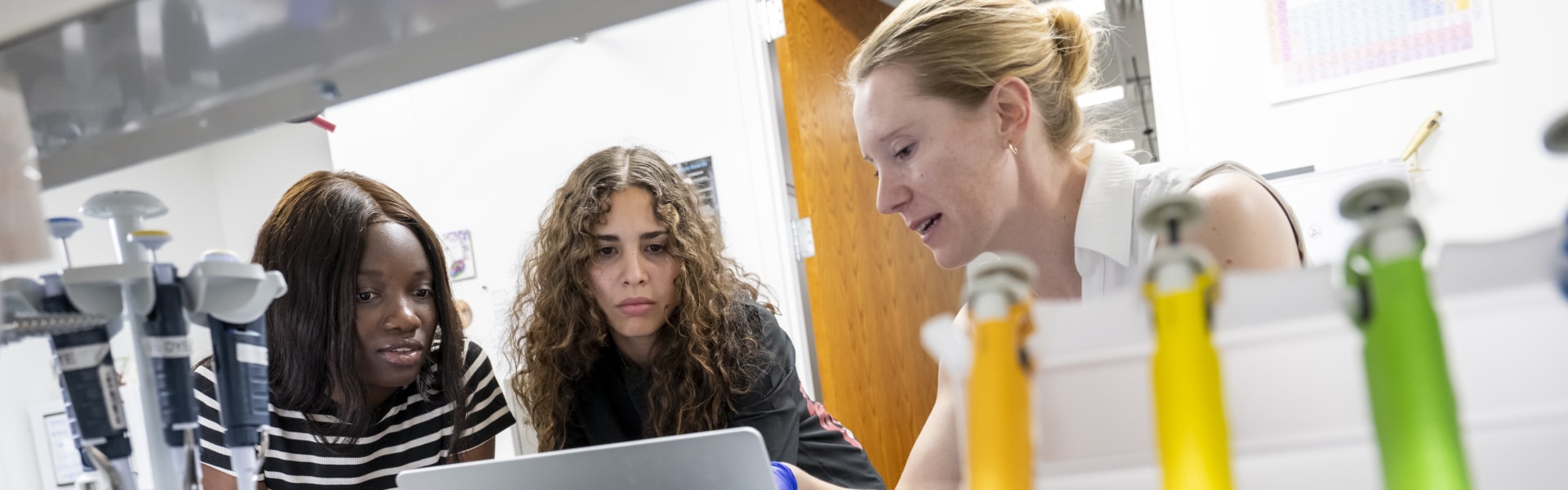 professor and student in lab