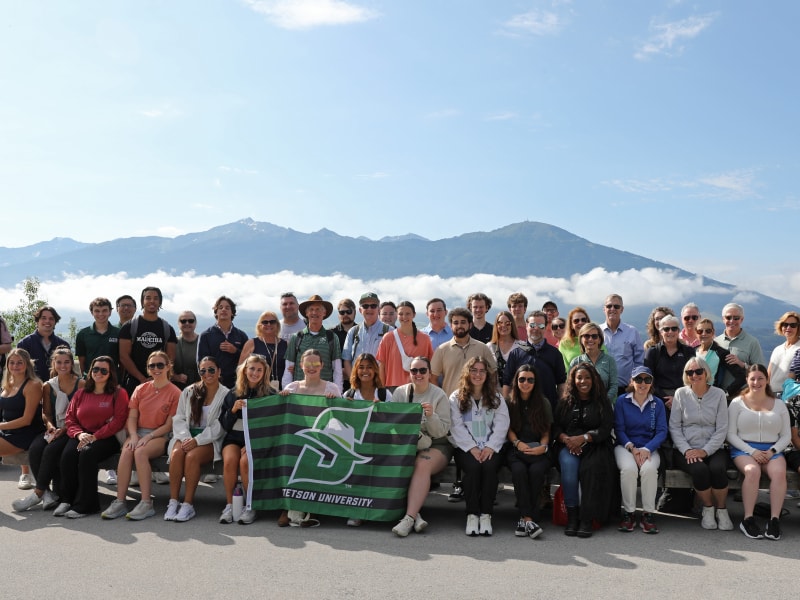 group picture of student during a study aborad trip