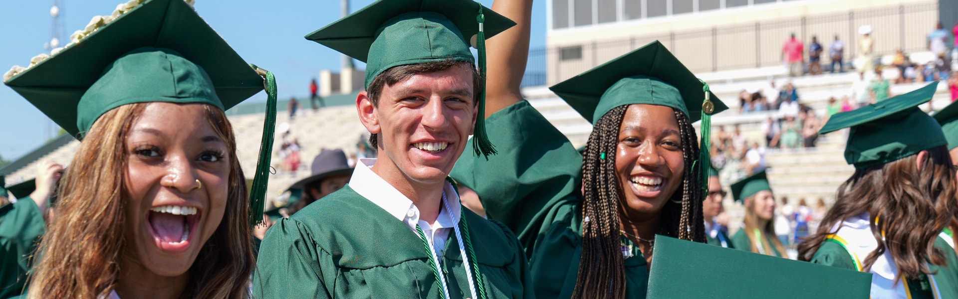Stetson Commencement photo of graduating students celebrating