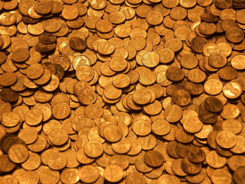 coins stacked together