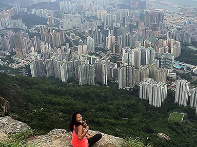 An International overlooking Hong Kong