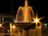 Holler Fountain at Night