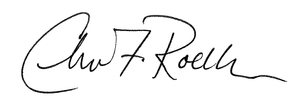 President Christopher F. Roellke signature