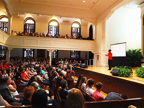 presentation in lee chapel during values days
