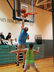 student about to score 