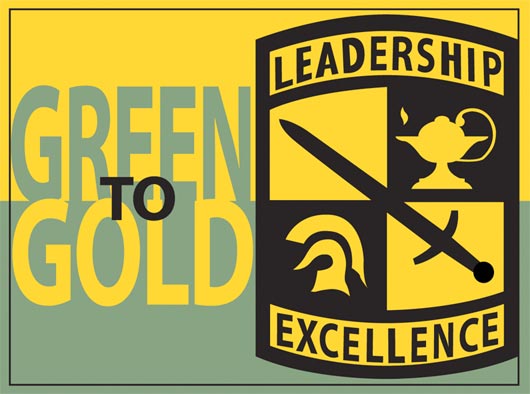 green to gold logo, leadership excellence