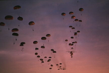 cadets conducting parachute jump