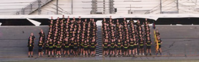 rotc students posing for group picture