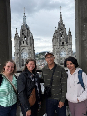 group picture in front of building