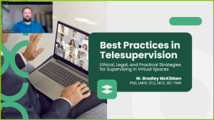 Bradley McKibben during slide presentation