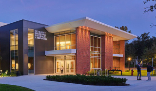 Stetson Brown Center building at night