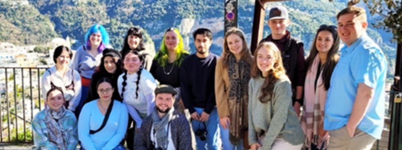 Group of history students abroad