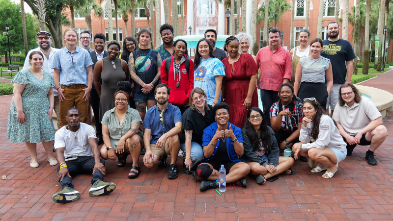 Faculty and Guest Writers with MFA Students