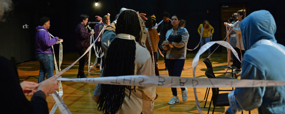 Students & Faculty interact at Black Box Theater, Atlantic Center for the Arts