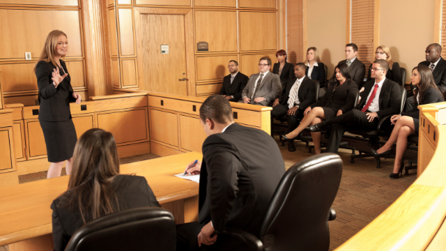 Students doing mock trials