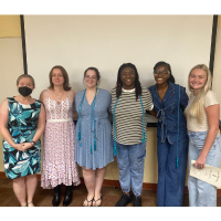 inductees and department chair at AKD event