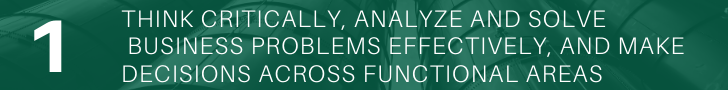 Think critically, analyze and solve problems effectively, and make decisions across functional areas