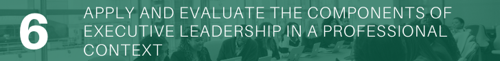 Apply and evaluate the components of executive leadership in a professional context