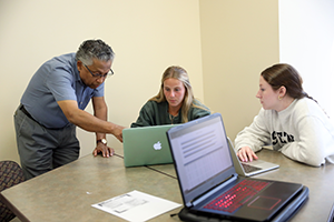 Professor speaking to class