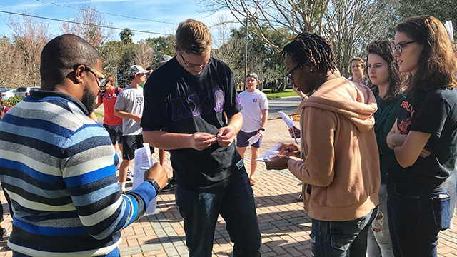 Professor Croom leads paper airplane management activity