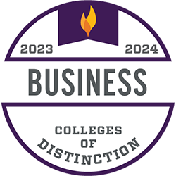 College of Distinction in Business Academics Badge