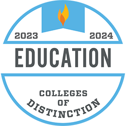 College of Distinction in Business Academics Badge