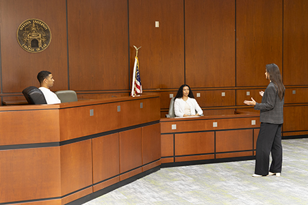 students in courtroom