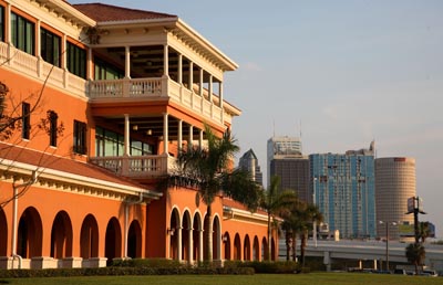 Tampa Law Center exterior with downtown Tampa in background