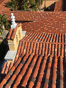 red tile roof