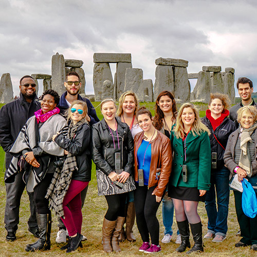 group of international students