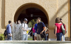 Students in courtyard
