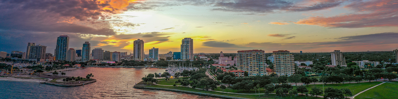 aerial view of downtown saint petersburg