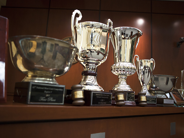case full of trophies